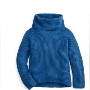 J. Crew Point Sur Blue Cowl Neck Sweater. Beautiful!